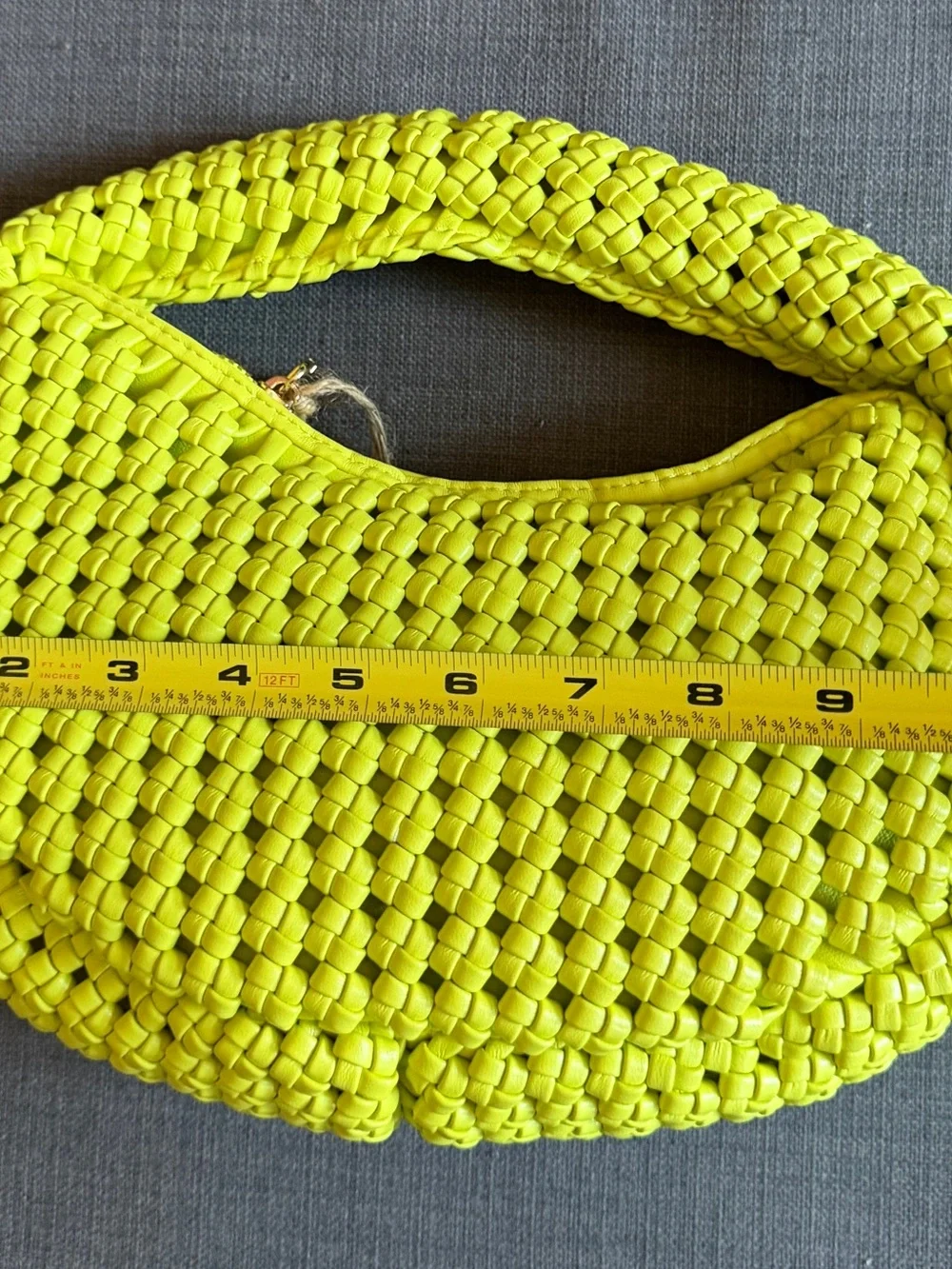 Lime Woven Statement Bag - Picture 8 of 9